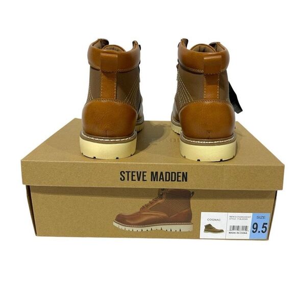 Steve Madden Men's Bleeker Boot Color Cognac Size 9.5 - Picture 13 of 15